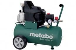 Compresor aer cu ulei METABO BASIC 250-24 W 2cp 24l debit aer aspirat 200l/min debit aer refulat 144l/min 8bar 27kg