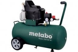 Compresor aer cu ulei METABO BASIC 250-50 W 2cp 50l debit aer aspirat 200l/min debit aer refulat 144l/min 8bar 32kg