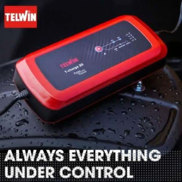 Redresor baterii Telwin T-CHARGE20, tensiune incarcare 12/24 V, capacitate baterii Pb/GEL/AGM 5-180 Ah