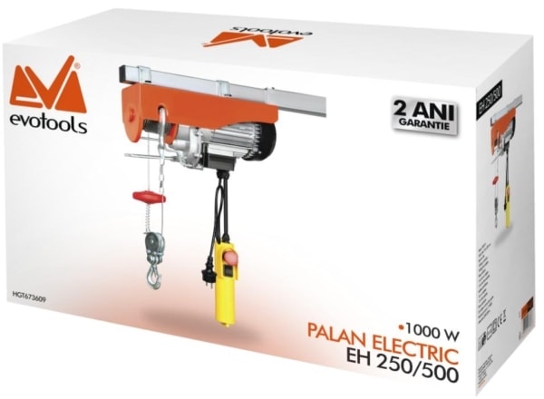 Palan Electric EH 250/500 EPTO sarcina maxima: 0.25/0.5t, putere: 1100W | Travandi.ro